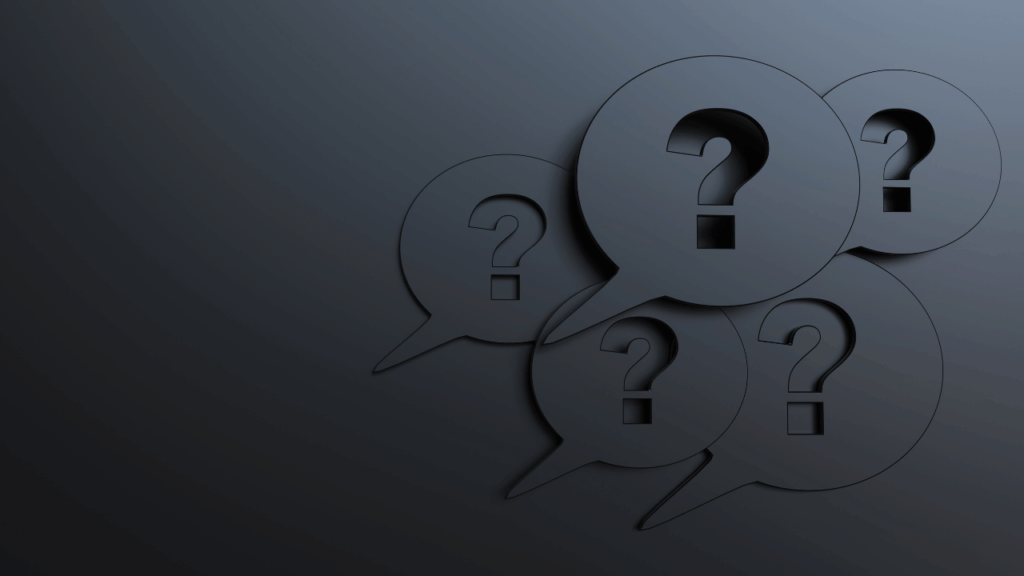 吹き出しに書かれたはてなマーク