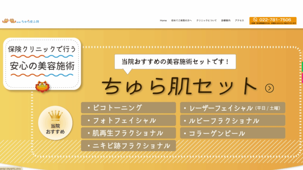 仙台駅ちゅら皮ふ科HP