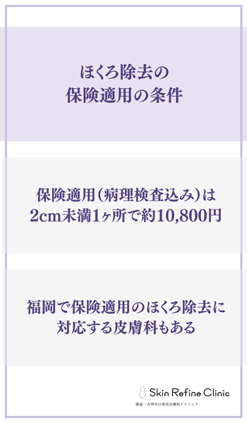 ほくろ除去の保険適用の条件