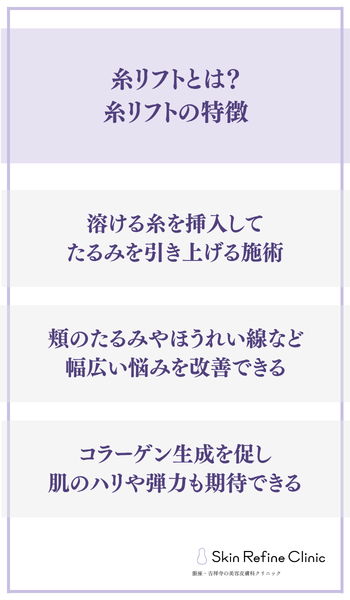 糸リフトとは？糸リフトの特徴