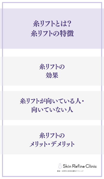糸リフトとは?糸リフトの特徴