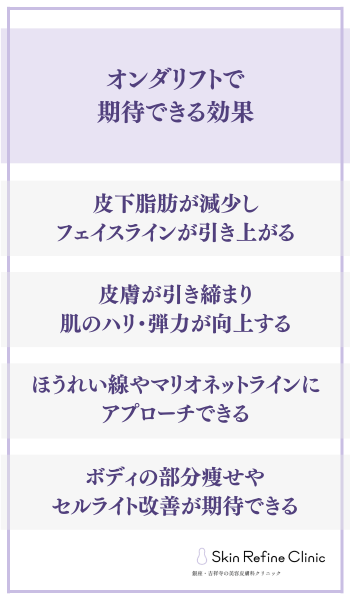 オンダリフトで期待できる効果