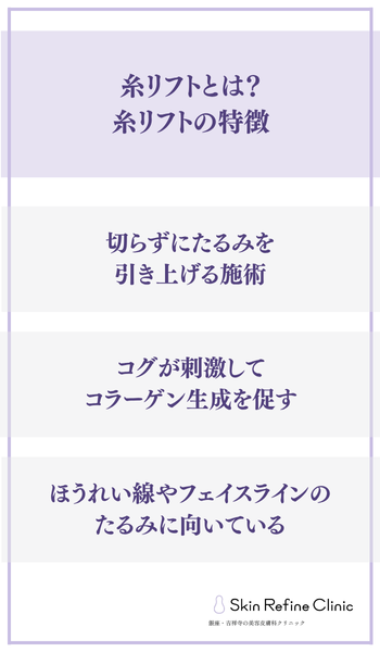 糸リフトとは?糸リフトの特徴