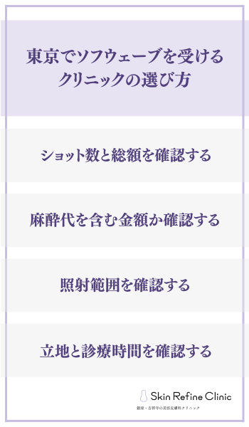 東京でソフウェーブを受けるクリニックの選び方