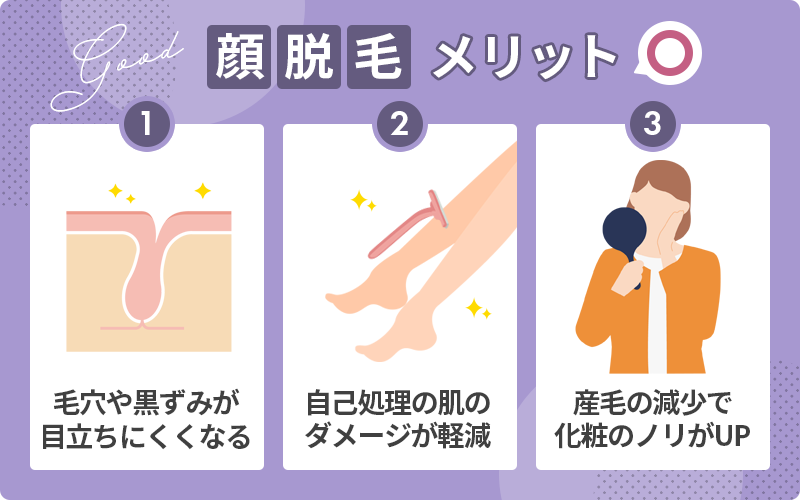 顔脱毛のメリット